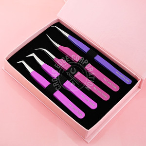 Oferta Especial: Pinzas para Extensión de Pestañas con Punta de Fibra, Color Rosa, Curva Luna, Aislamiento, Acero Inoxidable, Herramienta Personalizada Antideslizante para Pestañas - Product Image 5