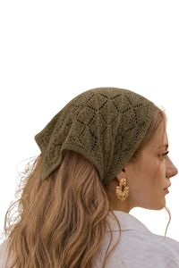 Pañuelo de Punto Perforado Texturizado Suave de Algodón para Mujer, Elegante y Cómodo - Product Image 6