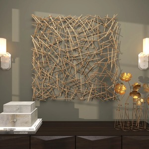 Sculpture murale industrielle moderne en métal pour la maison, le bureau et la chambre à coucher Décoration unique de panneau mural artistique fait à la main - Product Image 4