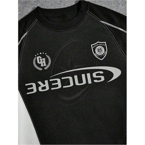 Custom <b>Thermal</b> Low Price Wholesale Men's Letter Graphic <b>Top</b> Stitching Breathable Sweatshirt <b>Long</b> <b>Sleeve</b> Crewneck Pullover <b>Top</b> - Product Image 5