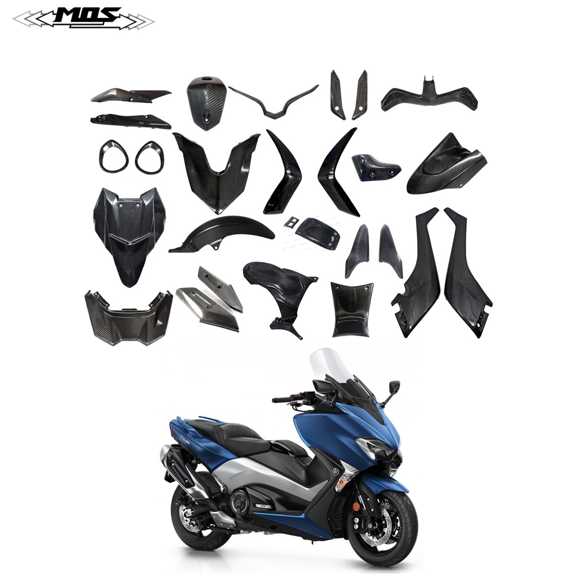 MOS Carbon Fiber Fairing Parts for Yamaha TMAX 530/560