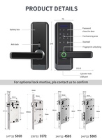 SMARTEK más nuevo A233 aplicación inteligente huella digital código tarjeta cerraduras electrónica impermeable mortaja Wi-Fi Smart TTLOCK cerradura de puerta