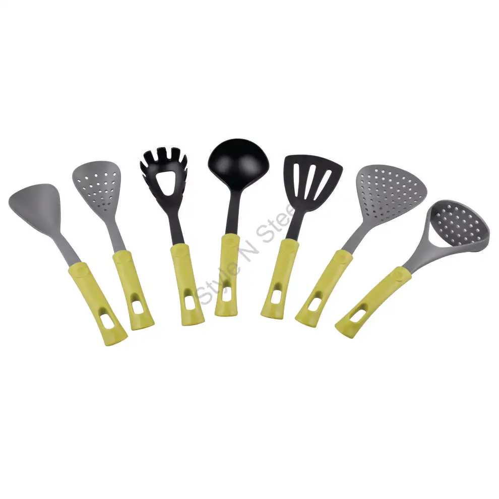 Premium Kitchen utensil set with 7 pieces cooking tools Modern kitchen tool set with 7-piece with easygrip Plastic Handle