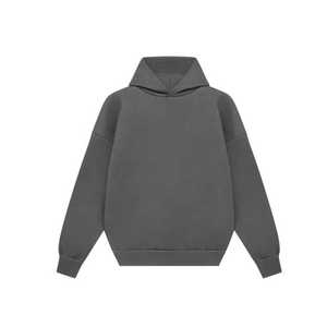 เสื้อฮู้ดแบบสวมศีรษะโอเวอร์ไซส์ทำจากผ้าฝ้ายทำจากฝรั่งเศสผ้าเทอร์รี่มีฮู้ดแบบเรียบง่ายสำหรับทุกเพศ - Product Image 6