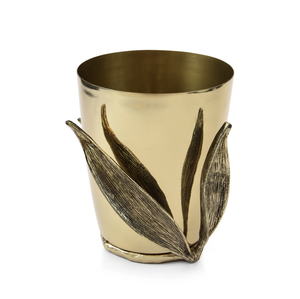 Jardinière ronde en métal à double feuille en laiton AK en or fini antique jardinière personnalisée pour la décoration intérieure/décor de jardin - Product Image 1