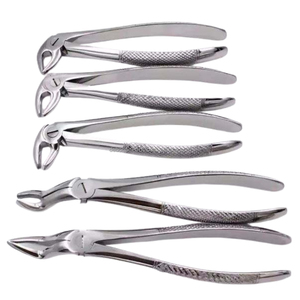 Kit d'extraction complet de forceps et d'élevateurs dentaires chirurgicaux en acier inoxydable de haute qualité, manuel, pour hôpital et clinique bucco-dentaire - Product Image 4
