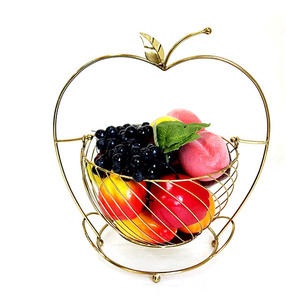 Organisateur de fruits et légumes MAB en métal doré à 2 niveaux pour table à manger/cuisine - Product Image 4
