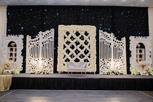 การต้อนรับที่น่าทึ่งฉากหลังเวทีแผงประตู, การตกแต่งกรอบประตูขนาดใหญ่สไตล์โมเดิร์นความฝันงานแต่งงาน - Product Image 6