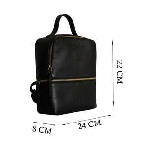 Mini sac à dos en cuir véritable de qualité luxe pour femmes fait à la main noir galet Grain Vintage bohème géométrique haut fournisseur indien - Product Image 1