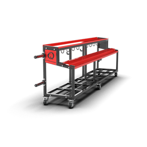 QLI QDR144 Soporte para Discos y Mancuernas, Estante de Almacenamiento Comercial de Tres Niveles, Estante de Acero Resistente para Discos de Pesas y Mancuernas de Gimnasio - Product Image 1