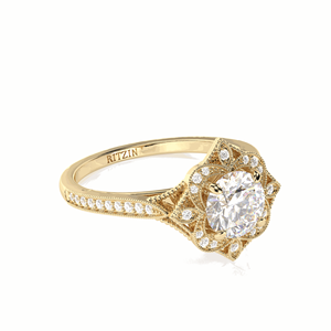 แหวนหมั้นเพชรทรงกลมลายดอกไม้สำหรับผู้หญิง2.00CT - Product Image 6