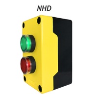 Estación de Control de Encendido/Apagado NB22-C2Y, Interruptor de Botón Iluminado, CA/CC 100~120V
