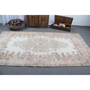 Tapis vintage 5,1 x 9,5 pieds, tapis turc, tapis en laine blanc patchwork - Product Image 3