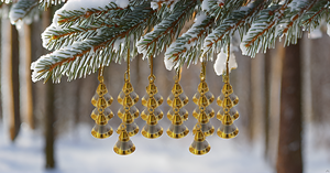 Paquete de artesanía india Vintage de 1 pulgada, 20 campanas de decoración de camello de elefante de latón, accesorio de decoración del hogar, decoración de pared de árbol de Navidad - Product Image 3