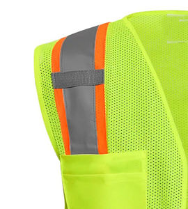 Chaleco de alta visibilidad con 9 bolsillos, chaleco de seguridad reflectante para hombres y mujeres, chaleco de construcción de alta visibilidad con ropa de trabajo. - Product Image 3