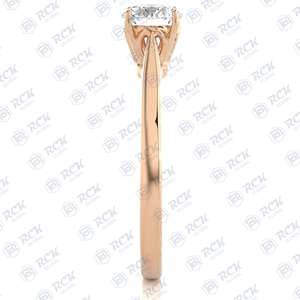 Anillo de moissanita solitario de corte redondo CTW 1,10 para mujer, anillo de regalo de aniversario y cumpleaños para seres queridos - Product Image 4