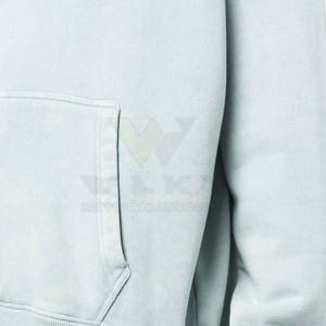 Sudadera con capucha térmica de lavado ácido de algodón 100% para hombre, ropa de invierno bordada de lana ligera cómoda, Sudadera con capucha de patrón sólido al por mayor - Product Image 6