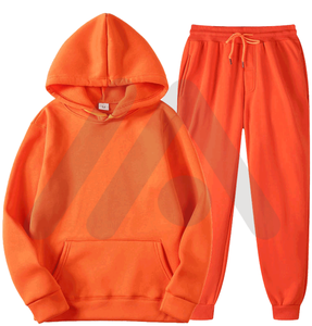 Sweat-shirt à capuche décontracté coupe ample la mieux notée pour homme, pantalon, tissu tricoté à motifs unis, logo personnalisé, fabriqué en automne - Product Image 2