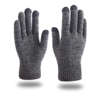 Winter Men Knitted <b>Gloves</b> Warm Full Fingers for Screen Anti-Slip Daily Windproof Breathable for Cycling Running Driving Hiking - Product Image 2