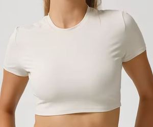 Mode vêtements de rue tricoté Slim Fit Body Shaper personnalisé bouffée imprime été femmes t-shirts - Product Image 1