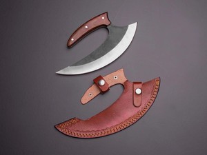 Couteau Ulu japonais en acier 12c27, fourreau en cuir, forgé sur mesure, couteau de cuisine japonais fait à la main, OEM, couteaux professionnels - Product Image 3