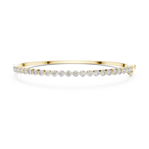 Classic Round Cut Moissanite <b>Bangle</b> <b>Bracelet</b> 925 Sterling Silver Fine Jewelry for Women - Product Image 4