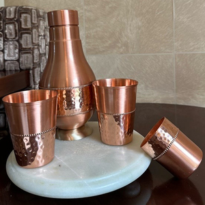 Botella de agua de cobre puro de 500ml de alta calidad, nueva apariencia, precio razonable exportado desde la India, vasos de plástico - Product Image 6