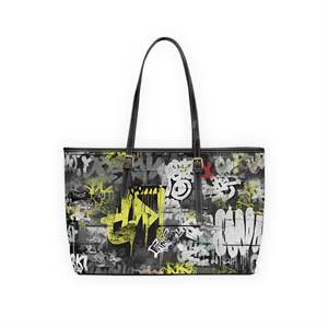 Borsa tote in pelle con cerniera e rivestimento in poliestere, modello Statement Graffiti - Product Image 3