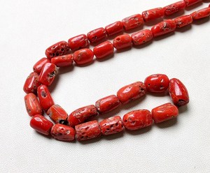 AAA + perles de forme ovale de corail rouge naturel 20 pouces brin perles de corail Vintage pierre précieuse polie lisse perles en vrac fabrication de bijoux - Product Image 1