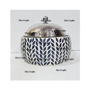 Maravilloso Diseño de Olla Caliente de Madera y Acero con Incrustaciones de Nácar para Servir Comida - Product Image 5