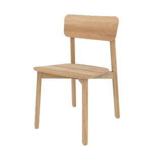 Silla individual de madera de teca con estilo moderno, adecuada para uso en exteriores en restaurantes o cafeterías con temática exterior. - Product Image 1