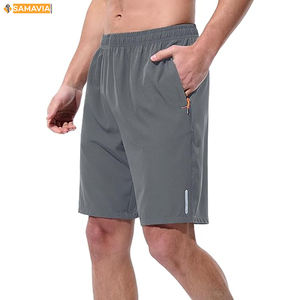 SAMAVIA, pantalones cortos Cargo para hombre, 100% de poliéster, de secado rápido, transpirable, cintura elástica, duraderos, informales, de verano, con bolsillo Elegante, sólido - Product Image 3