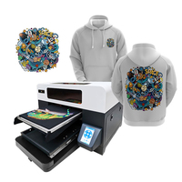 Imprimante à plat UV A3 automatique avec caméra CCD, machine d'impression directe sur vêtement pour t-shirt, tissu, logo, conception personnalisée