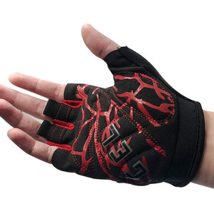 Gants de cyclisme d'hiver unisexes mi-doigts de haute qualité coupe-vent taille plus sangle de poignet réglable couleur personnalisée néoprène cuir - Product Image 2