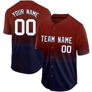 Maillot de baseball personnalisé cousu par sublimation respirant séchage rapide évacuation de l'humidité vêtements de sport d'équipe vente en gros hommes jeunes enfants - Product Image 1