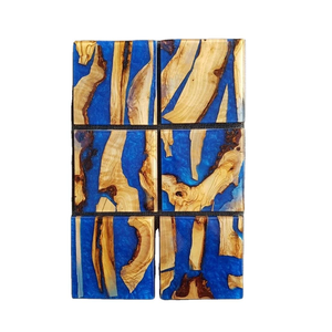 Wooden Luxury Multicolor Resin <b>Round</b> Handmade Reusable Coaster Good Quality Natural Wood Saniya Handicraft - Product Image 2