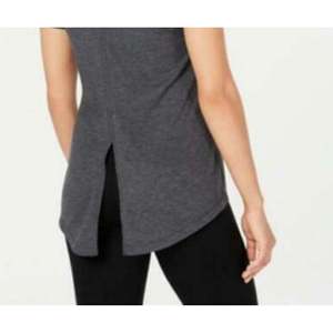 T-Shirt da Donna Ideology Slim Fit con Laccetti Posteriori in Cotone Grigio Lavorato a Maglia con Tessuto Traspirante Taglia Media (XS XXS XL 4XL 5XL) - Product Image 3