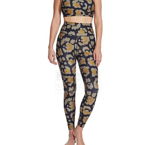 Leggings de yoga respirants à taille élastique, prix d'usine, logo personnalisé, vente en gros, leggings de yoga les plus vendus - Product Image 4