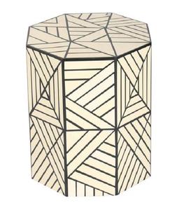 Indian Bone Inlay Furniture Antique Bone Inlay Bed Side Table Bone Inlay Round Design Design Resin <b>Work</b> Side <b>Stool</b> from f s i - Product Image 3