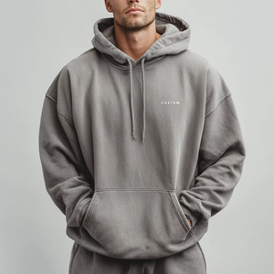 Fabricants de sweats à capuche en gros personnalisés surdimensionnés 450 Gsm sweat à capuche French Terry sweats à capuche pour hommes - Product Image 1