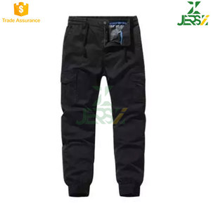 Pantalones cargo de algodón 100% cómodos y elegantes para hombre, ropa de trabajo informal de Color sólido, cintura elástica, cintura media, patrón recto - Product Image 4
