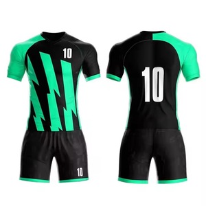 ชุดเครื่องแบบฟุตบอลพิมพ์ลายผ้าโพลีเอสเตอร์สำหรับผู้ชายเสื้อยืดออกแบบได้เองคุณภาพสูงสำหรับผู้ชาย - Product Image 2