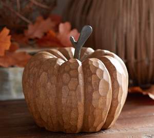 Centre de table de citrouille en bois de récolte d'automne aux couleurs terreuses et au charme campagnard parfait pour l'affichage de la table basse - Product Image 6