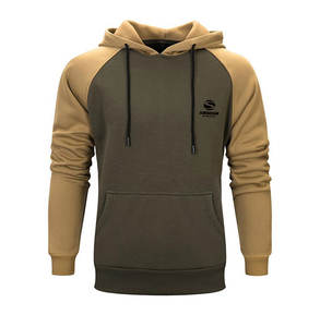 Personalizado nuevo diseño pulóver bordado sudaderas Patchwork manga larga Sudadera con capucha para hombre contraste Color pulóver Sudadera con capucha - Product Image 1