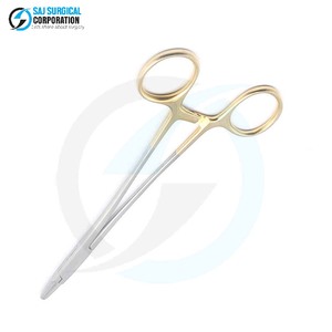 Portaagujas Lawrence manual de acero Diseño de mordazas curvas para un posicionamiento óptimo de la aguja en cirugía cardiovascular y torácica - Product Image 3