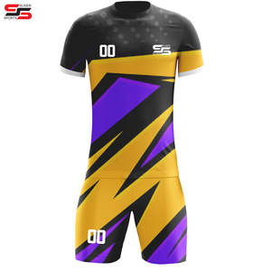Dernier modèle Maillot de football pour adulte Uniforme de football en polyester respirant personnalisé pour hommes - Product Image 5