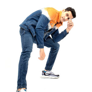 Veste en jean pour homme de haute qualité, col mandarin, logo sur le devant, respirante, grande taille, style streetwear hip-hop pour l'hiver - Product Image 5