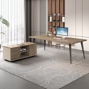Modern Wood Executive Office <b>Desk</b> Eco Friendly Extendable Commercial Computer Workstation Boss CEO Table Easy Assembly - Product Image 4