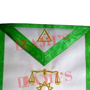 Tablier de rite écossais 8e degré maçonnique fabriqué en usine Tablier de régalia de francs-maçons personnalisé à vendre - Product Image 5