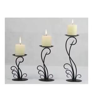 Bougeoir en métal Pilier de bougie élégant pour la décoration de la maison et du mariage - Product Image 1